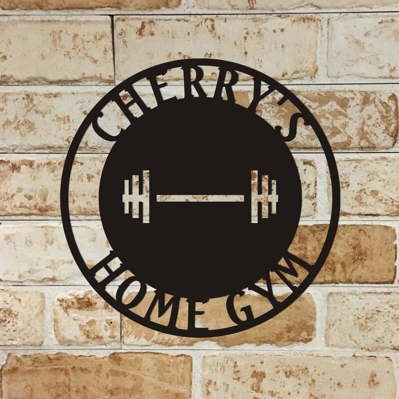 Personalized Metal Gym Sign, Sports Wall Decor, Established Sign, Custom Name Sign, Home Gym Sign
