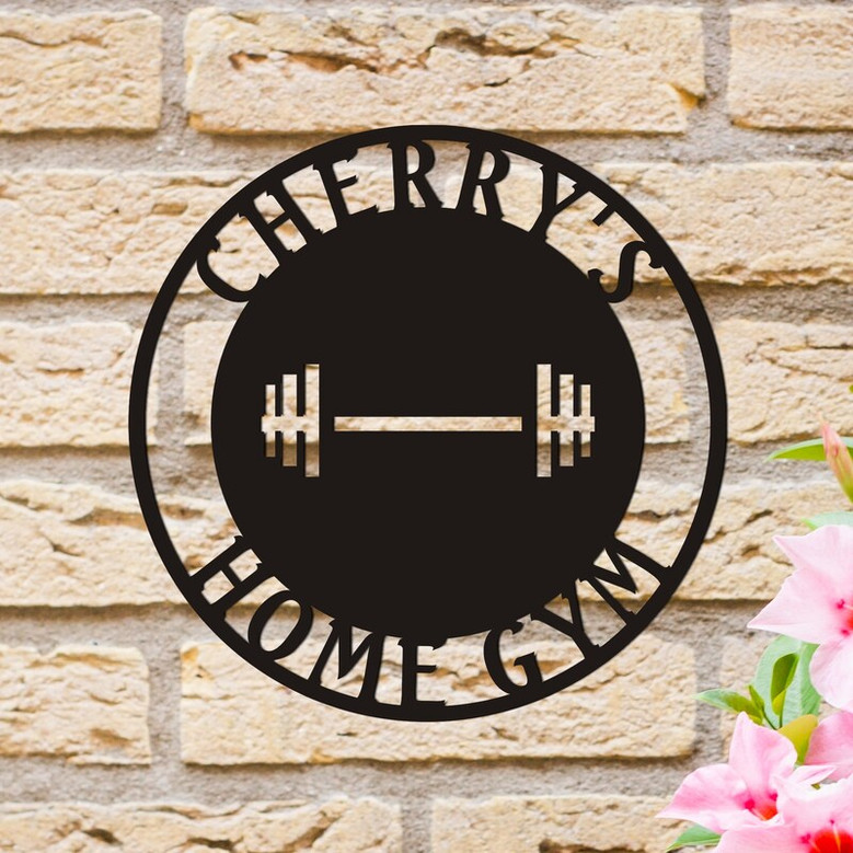 Personalized Metal Gym Sign, Sports Wall Decor, Established Sign, Custom Name Sign, Home Gym Sign