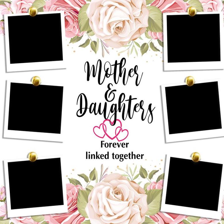 Custom Mother And Daughter Forever Linked Together Tumbler | Custom Photo | Mothers Day Gifts For Mom | Personalized Mom And Daughter Skinny Tumbler