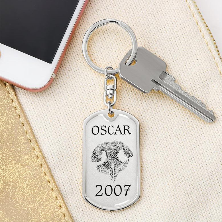 Custom Nose Print Keychain With Back Engraving | Unique Birthday Gifts For Pet Lovers | Personalized Photo Dog Tag Keychain