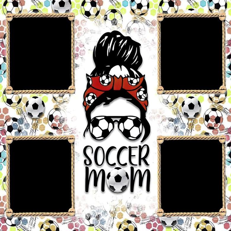 Custom Soccer Mom Ball Pattern Tumbler | Custom Photo | Gifts For Soccer Mom | Mothers Day | Personalized Soccer Mom Skinny Tumbler