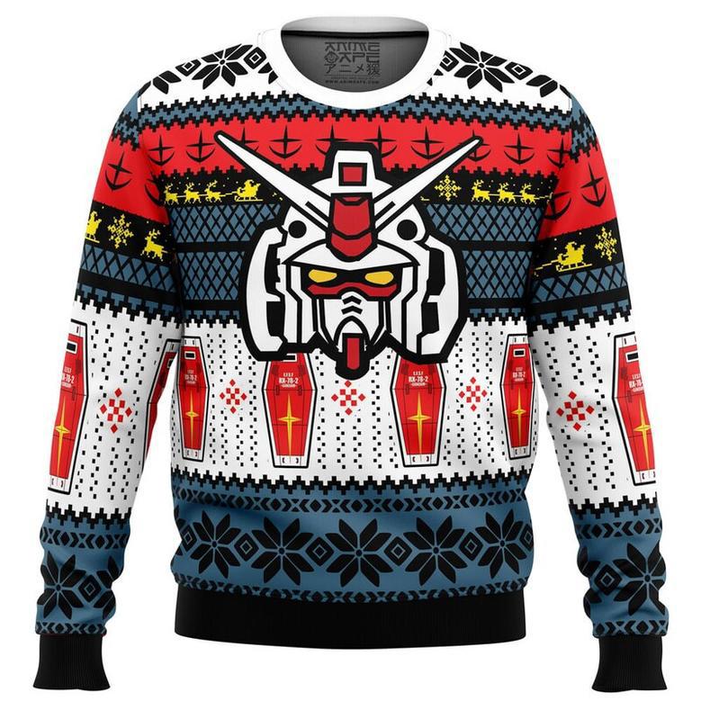 RX 78 Gundam Ugly Christmas Sweater, Ugly Christmas Sweater For Men Women, ShopKetharses Shop