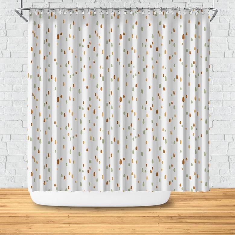 Simple Bohemian Splatter Color Boho Abstract Pieces And Line Shower Curtain
