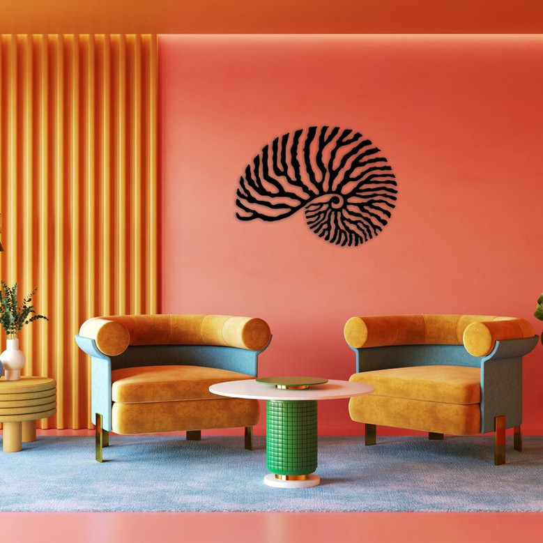 Snail Metal Wall Decor, Snail Modern Wall Art, Mid Century Modern Wall Art, Home Decor, Office Gift