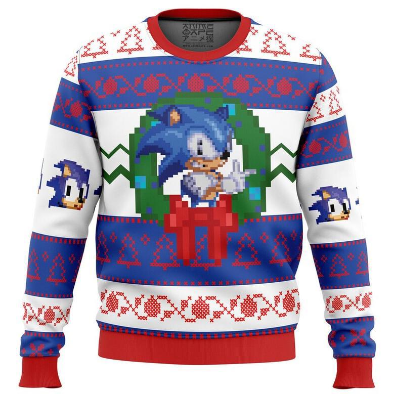 Sonic the Hedgehog Ugly Christmas Sweater, Ugly Christmas Sweater For Men Women, ShopKetharses Shop