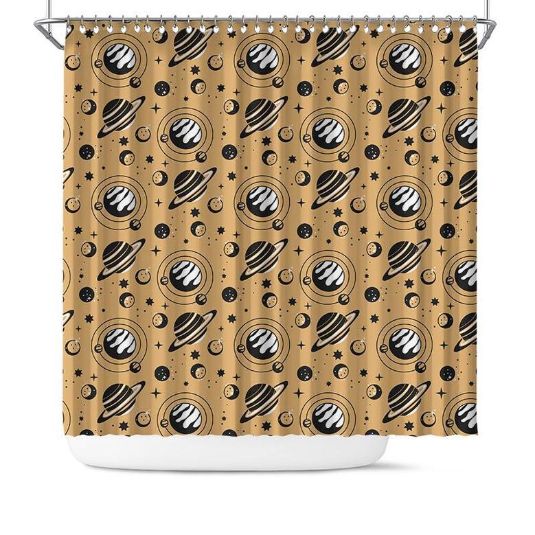 Space Planet Star Solar Sky Boho Celestial Shower Curtain