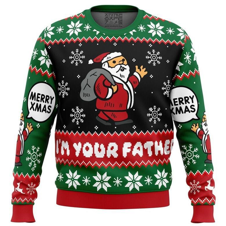 Spoiler Christmas Santa Claus Ugly Christmas Sweater, Ugly Christmas Sweater For Men Women