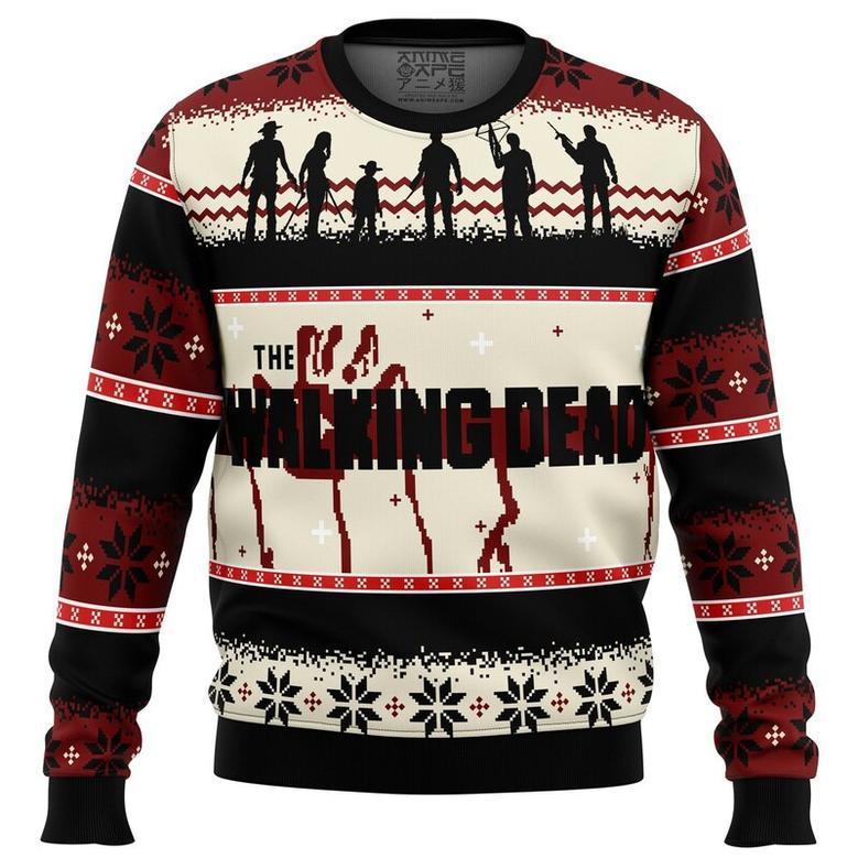 The Walking Dead Ugly Christmas Sweater, Ugly Christmas Sweater For Men Women, ShopKetharses Shop