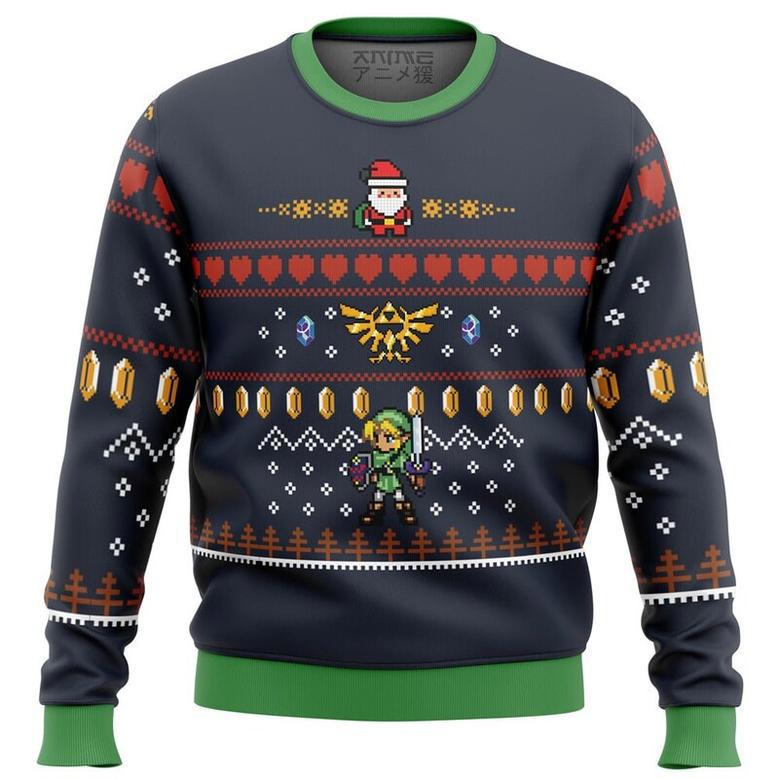 Zelda Santa Link Ugly Christmas Sweater, Ugly Christmas Sweater For Men Women, ShopKetharses Shop