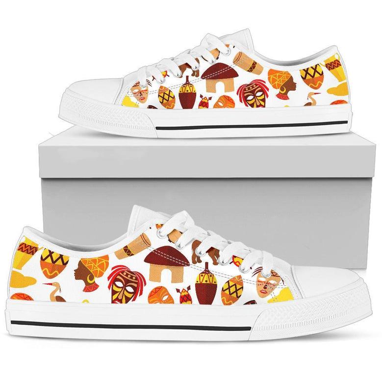 African Inspired Low Top Canvas Shoes