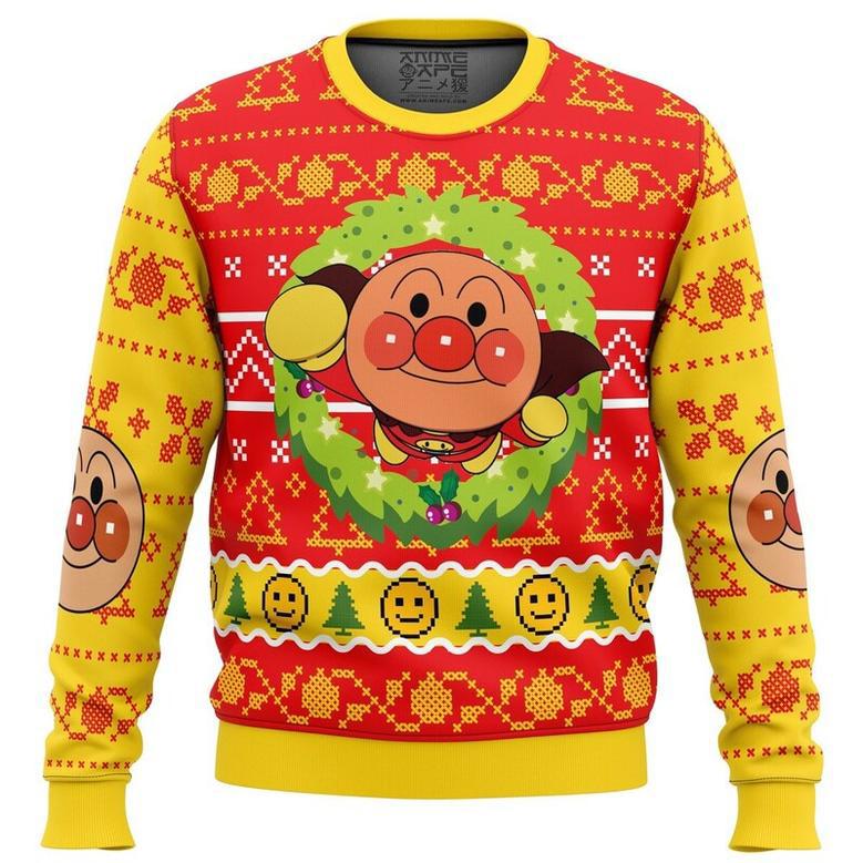 Anpanman Ugly Christmas Sweater, Ugly Christmas Sweater For Men Women, ShopKetharses Shop