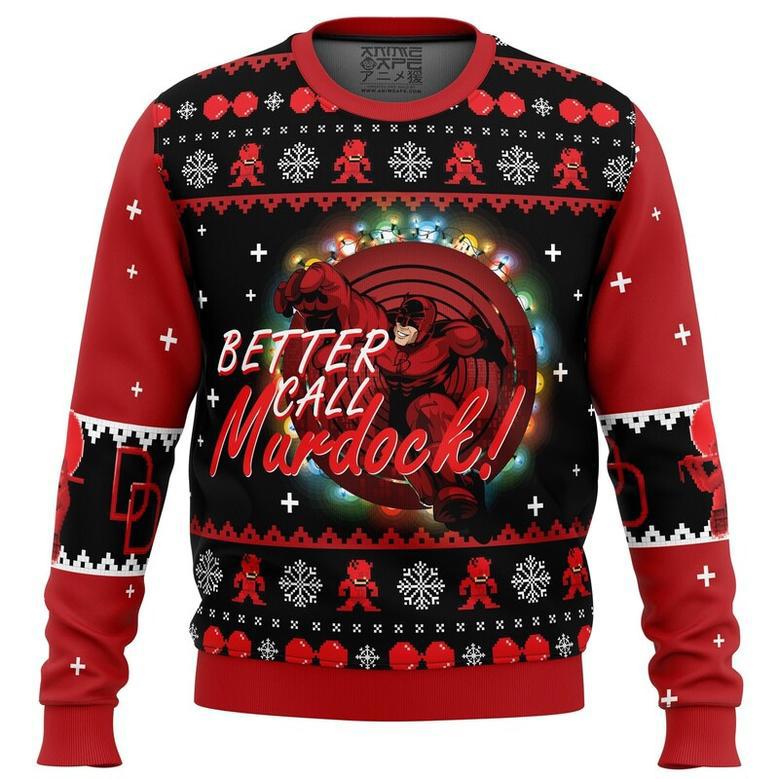 Better Call Murdock! Daredevil Ugly Christmas Sweater, Ugly Christmas Sweater For Men Women