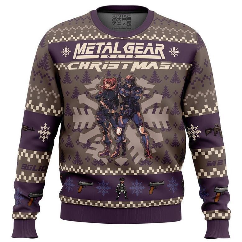 Christmas Metal Gear Solid Ugly Christmas Sweater, Ugly Christmas Sweater For Men Women