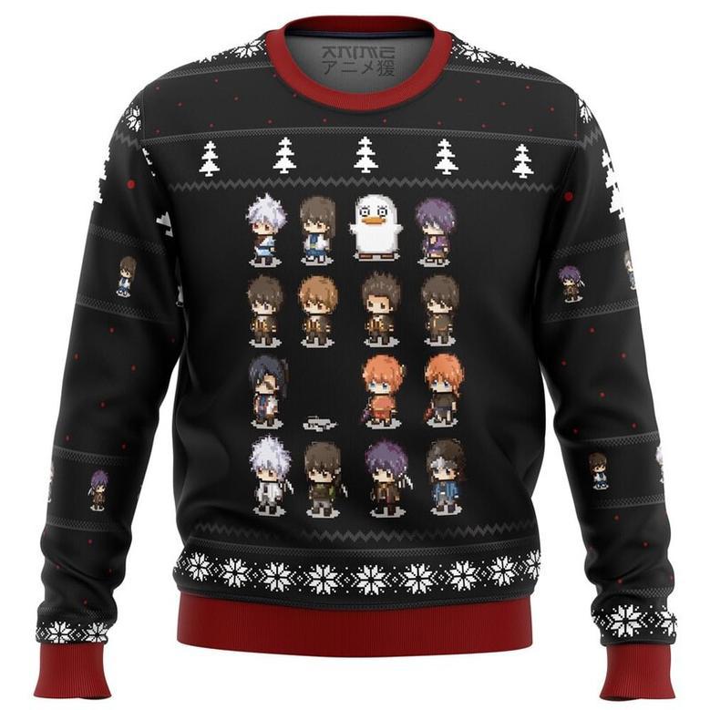 Gintama Sprites Ugly Christmas Sweater, Ugly Christmas Sweater For Men Women, ShopKetharses Shop