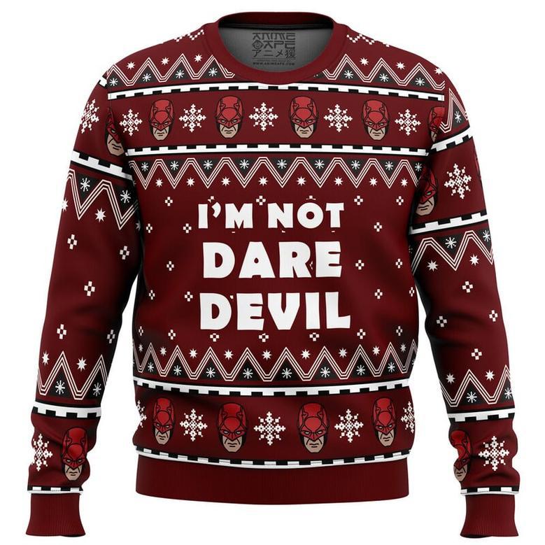 I'm not Daredevil Marvel Ugly Christmas Sweater, Ugly Christmas Sweater For Men Women