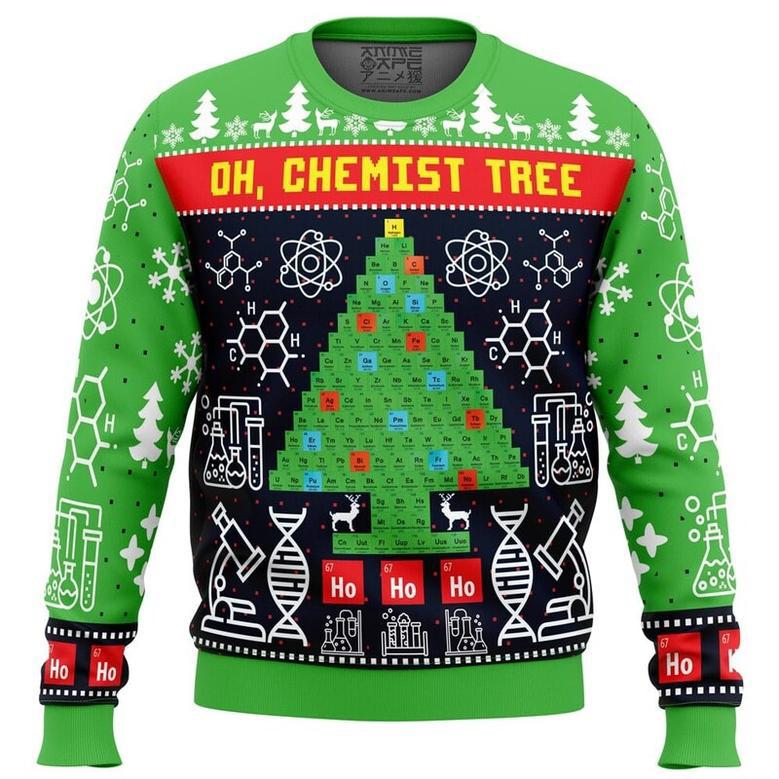 Oh, Chemist Tree Science Ugly Christmas Sweater, Ugly Christmas Sweater For Men Women