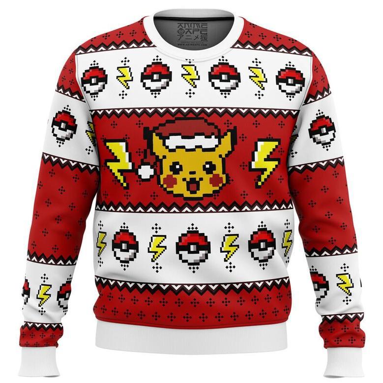 Pokemon Pikachu Ugly Christmas Sweater, Ugly Christmas Sweater For Men Women, ShopKetharses Shop