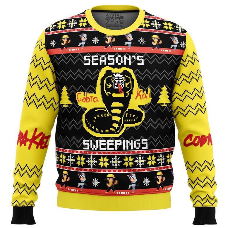 Season's Sweepings Cobra Kai Ugly Christmas Sweater, Ugly Christmas Sweater For Men Women