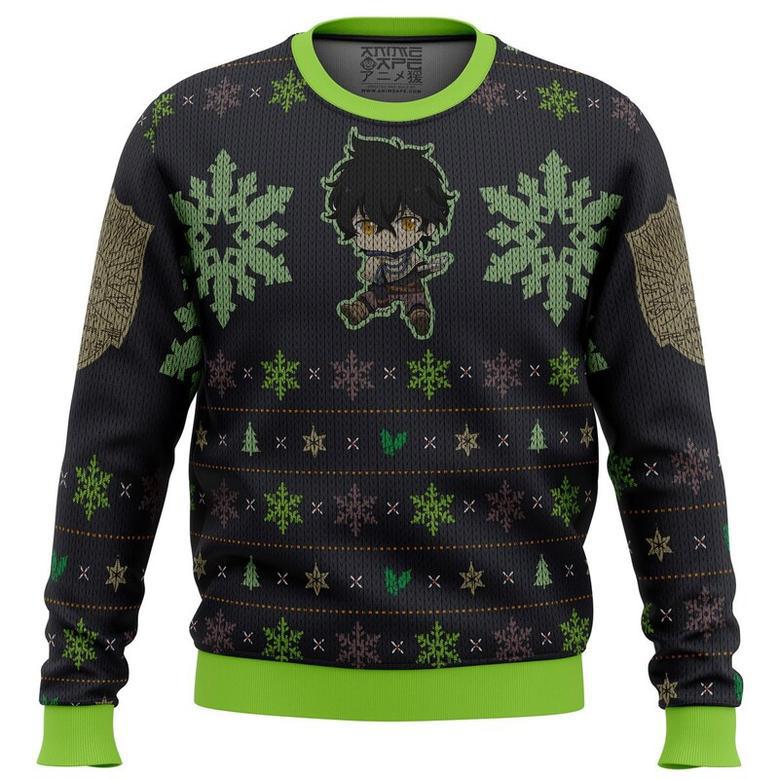 Yuno Black Clover Ugly Christmas Sweater, Ugly Christmas Sweater For Men Women, ShopKetharses Shop