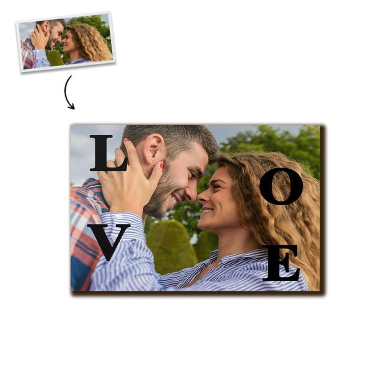 Custom Wonder Of Love Photo Wood Panel | Custom Photo | Collage Photo Frame Gifts | Personalized Anniversary Wood Panel