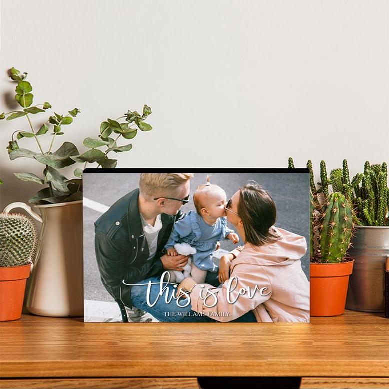 Custom This Is Love Family Wood Photo Panel | Custom Photo | Photo Gifts For Family | Personalized Family Wood Panel