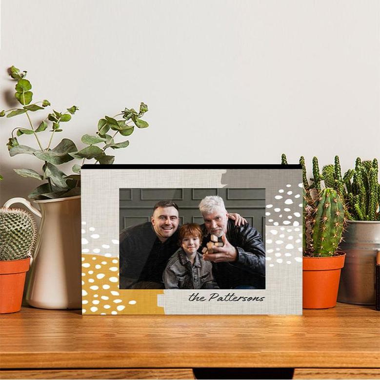 Custom Abstract Linen Photo Wood Panel | Custom Photo | Family Photo Gifts | Personalized Family Wood Panel