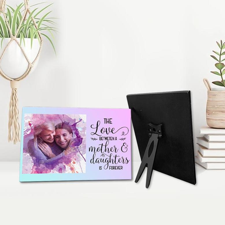 Custom The Love Between A Mother And Daughter Is Forever Wood Panel | Custom Photo | Mom And Daughter Gifts | Personalized Mom And Daughter Wood Photo Panel