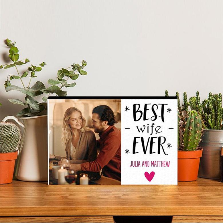 Custom Best Wife Ever Photo Wood Panel | Custom Photo | Collage Photo Gifts For Wife | Personalized Mothers Day Wood Panel