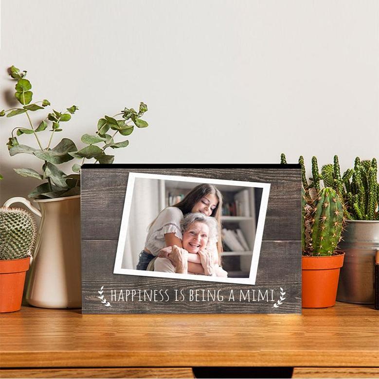 Custom Happiness Is Being A Mimi Photo Wood Panel | Custom Photo | Gifts For Grandma | Personalized Mothers Day Wood Panel