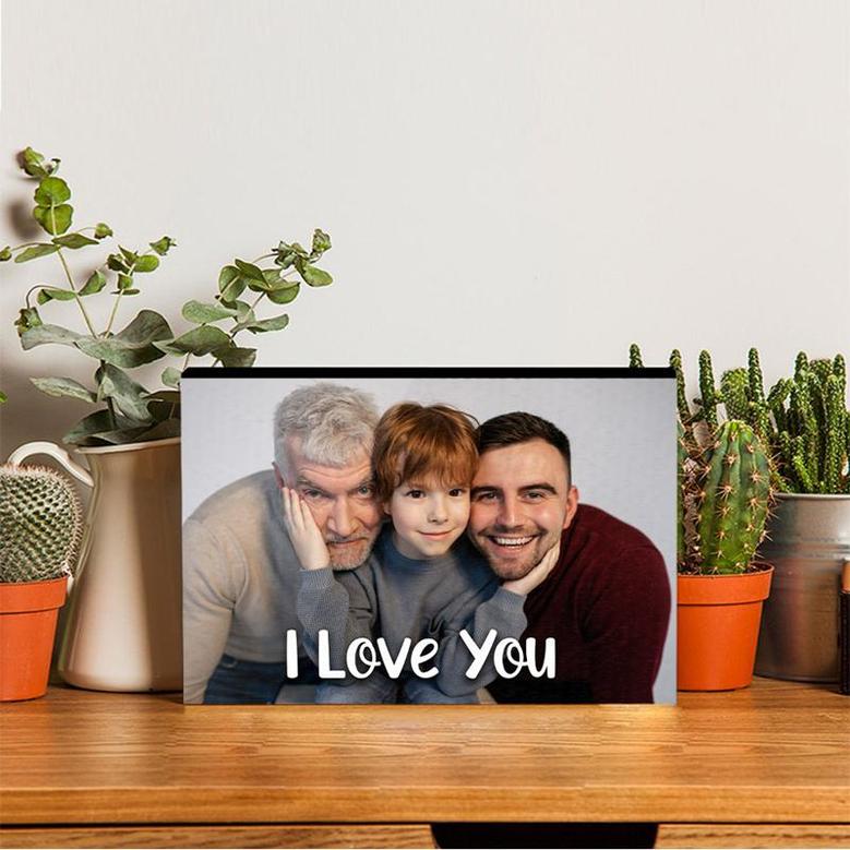 Custom I Love You Photo Wood Panel | Custom Photo | Frame Photo Gifts | Personalized Photo Wood Panel
