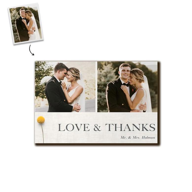 Custom Craspedias Photo Wood Panel | Custom Photo | Wedding Photo Gifts | Personalized Wedding Wood Panel