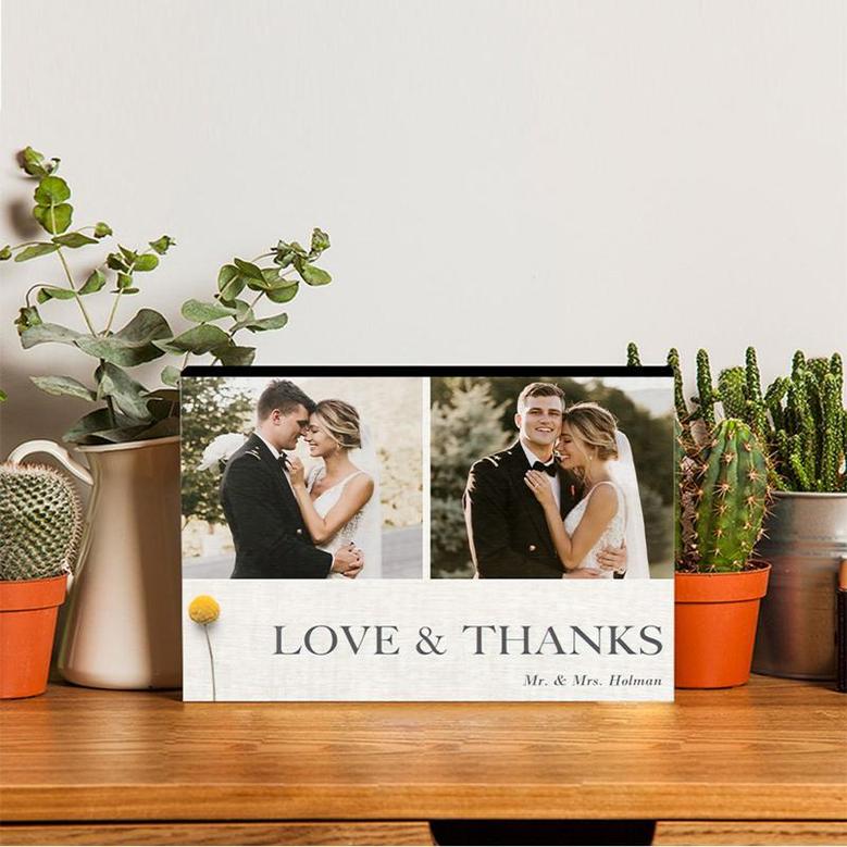 Custom Craspedias Photo Wood Panel | Custom Photo | Wedding Photo Gifts | Personalized Wedding Wood Panel