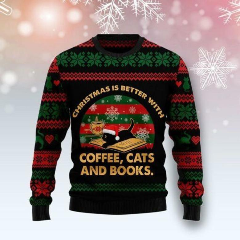 Christmas Better With Cat Ugly Christmas Sweater