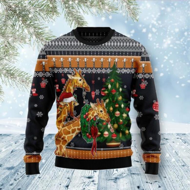 Giraffe Love Christmas Ugly Christmas Sweater