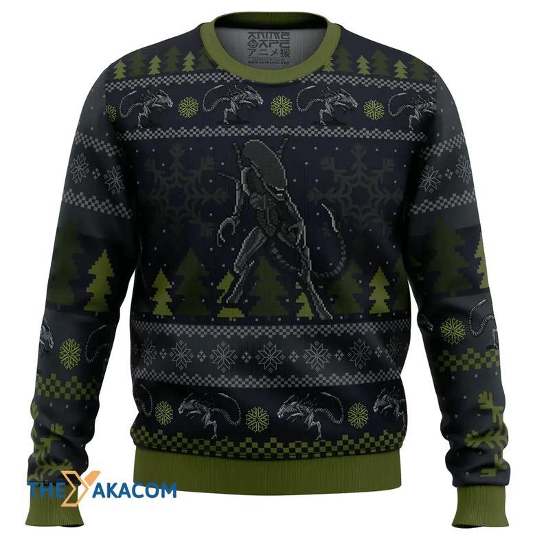 A Christmas Bug Hunt Xenomorph Custom Gift For Fan Anime Christmas Ugly Sweater