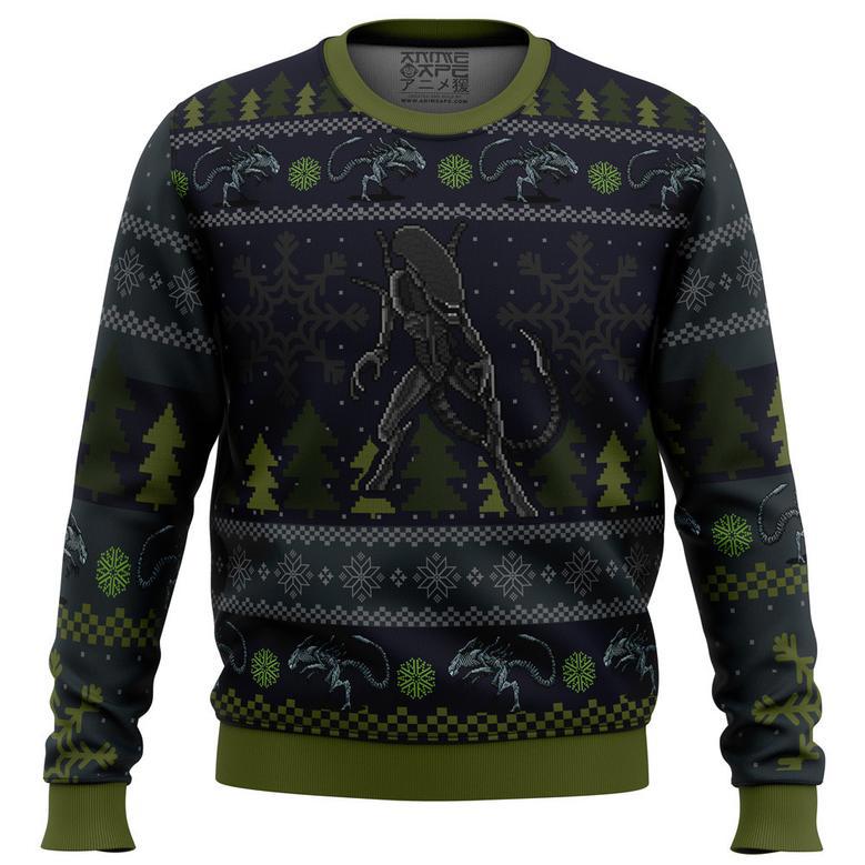 A Christmas Bug Hunt Xenomorph Ugly Christmas Sweater