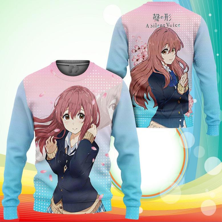 A Slient Voice Nishimiya Shouko Sweatshirt Anime Merch Stores