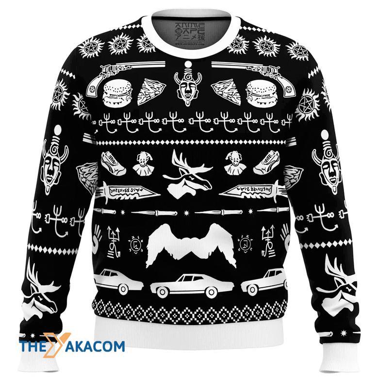 A Very Supernatural Christmas Supernatural Gift For Fan Anime Christmas Ugly Sweater