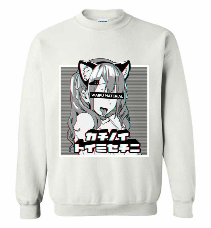 Ahegao Lewd Anime Face And Neko Girl Cosplay Sweatshirt