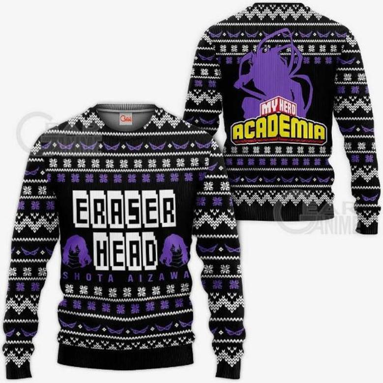 Aizawa Eraser Head My Hero Academia Ugly Christmas Knitted Sweater