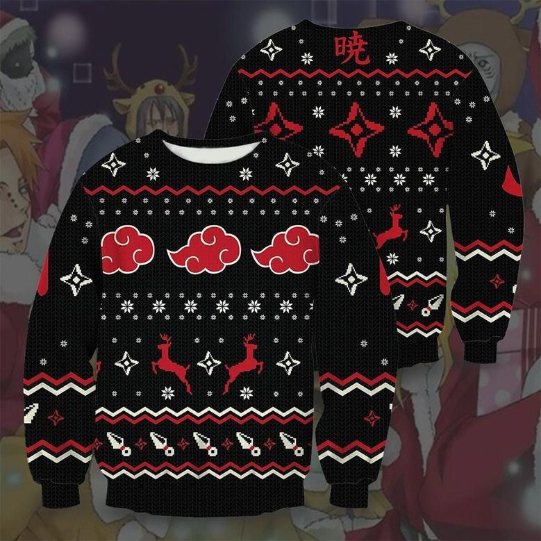 Akatsuki Anime Christmas Ugly Christmas Christmas Occasion Christmas Holiday Christmas Gift