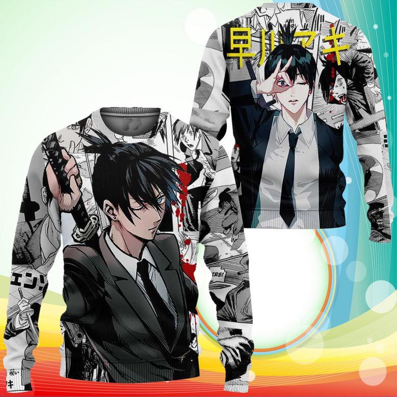 Aki Hayakawa Sweatshirt Manga Style Chainsaw Man Anime Shirt