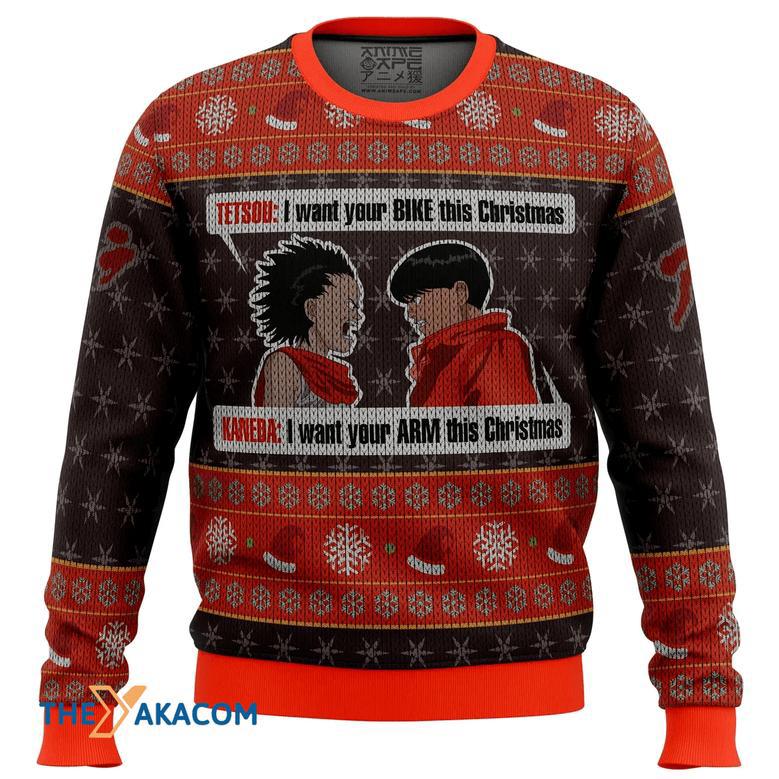 Akira Tetsou Shima and Shotaro Kaneda Gift For Fan Anime Christmas Ugly Sweater