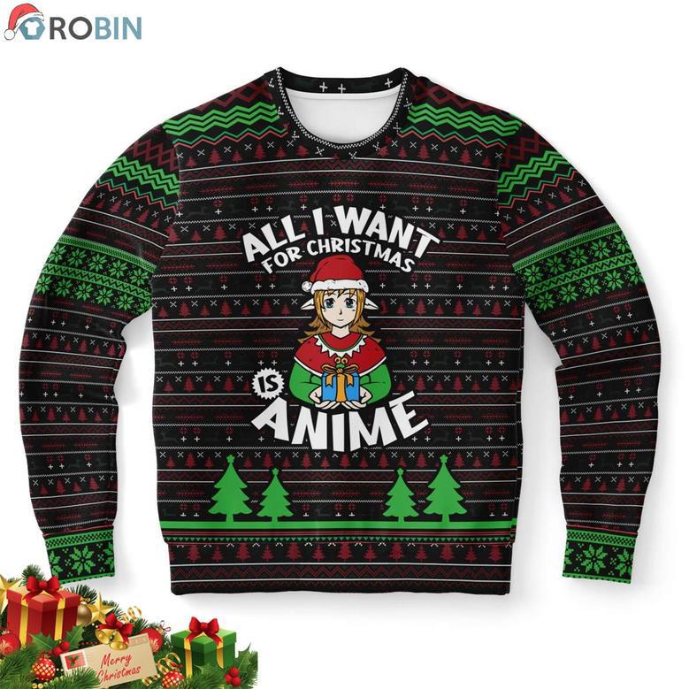 All I Want For Christmas is Anime Ugly Christmas Sweater