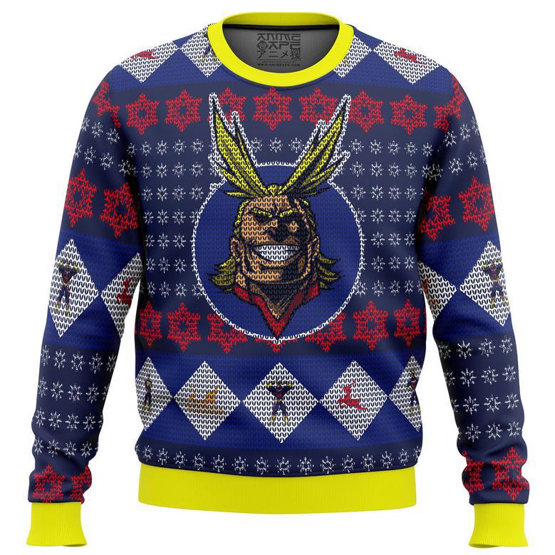 All Might My Hero Academia Ugly Christmas Sweater