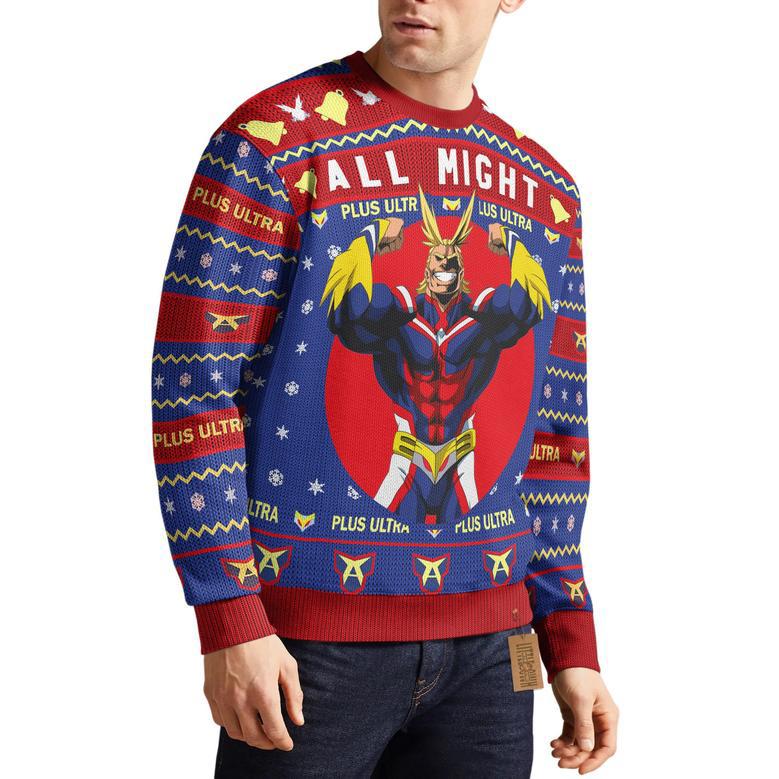 All Might My Hero Academia Ugly Christmas Sweater