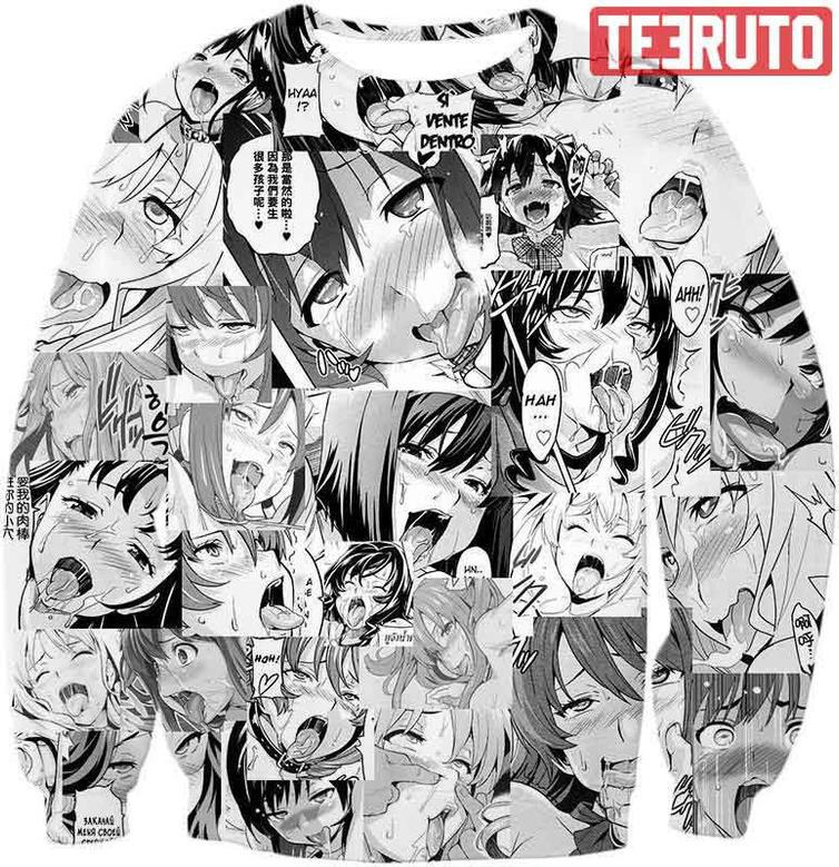 Anime Ahegao Hentai Face Sweatshirt