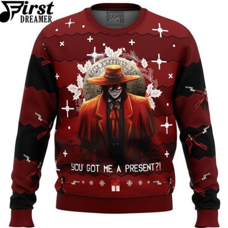 Anime Sweater Alucard Hellsing Ugly Christmas Sweater