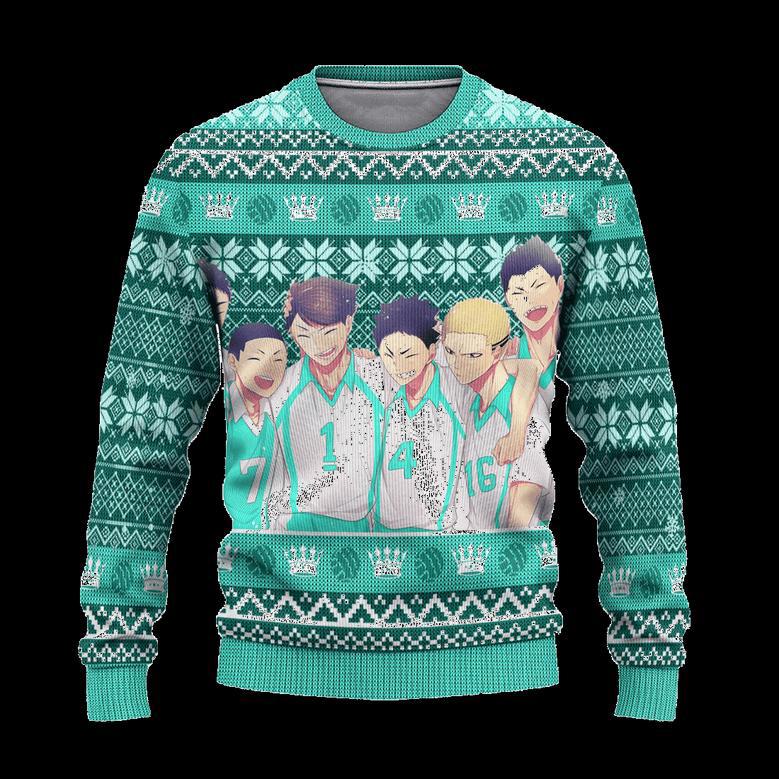 Aoba Johsai High Ugly Christmas Sweater Haikyuu Anime Xmas Gift