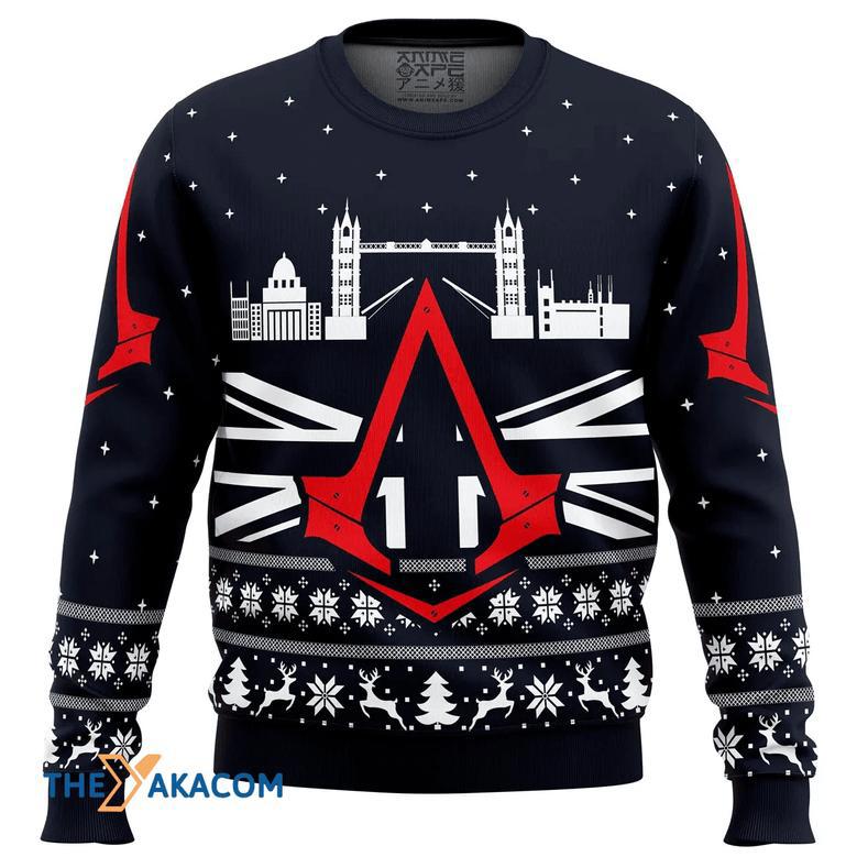 Assassins Creed London Bridge Gift For Fan Anime Christmas Ugly Sweater